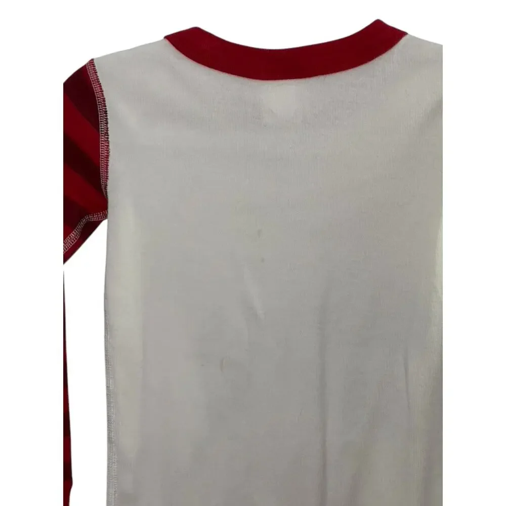 Hanna Andersson Marvel White & Red Christmas SPIDERMAN Long Sleeve Pajama Top  4